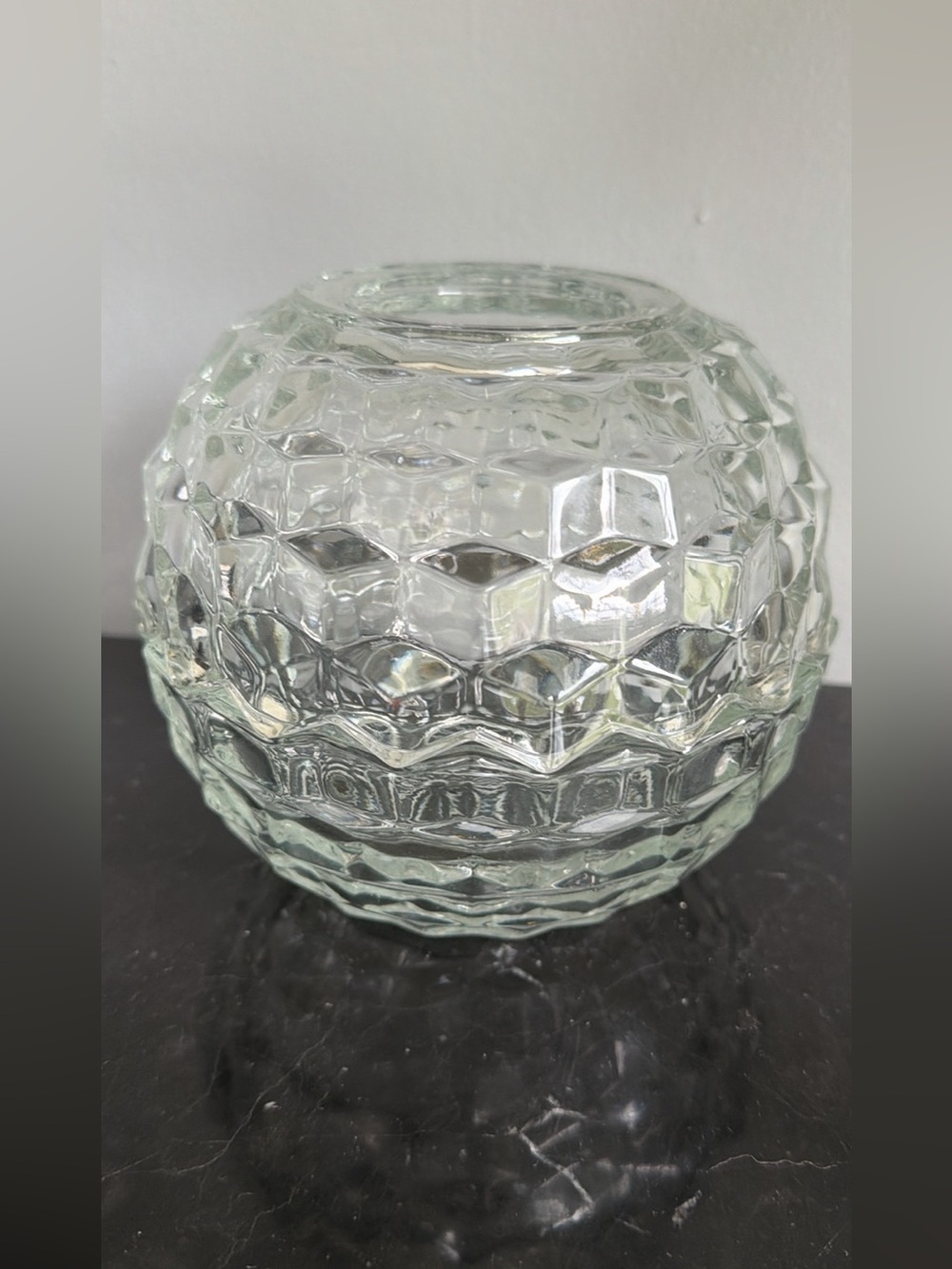 Vintage Glass Cubist Homeco 2 piece Fairy Lamp